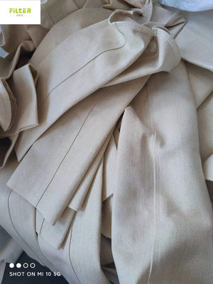 500GSM~550GSM Nomex Aramid Filter Socks With High Transparent Silicone Glue