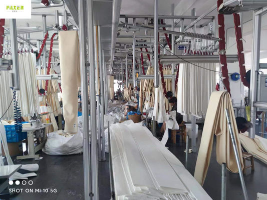 Okrągły płaski worek z filtrem z włókna szklanego Nomex PP P84 PTFE PPS do zbiornika pyłu