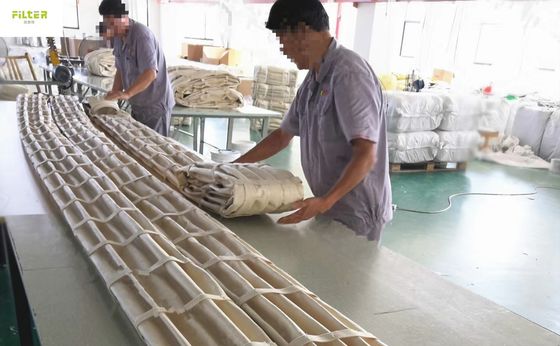 Kieszonkowa torba filtracyjna z kolektorem pyłu z poliesterem