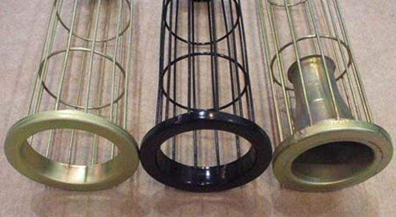 Z galwanizowanego stalowego filtra worek klatka Gładka powierzchnia dla zbieracza pyłu powietrza