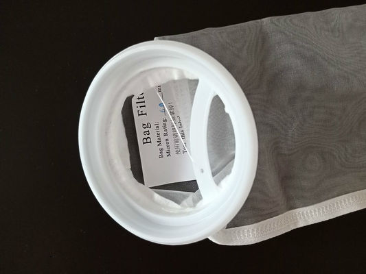 Nylonowe worki filtracyjne z pętlą do zawieszania o grubości 60 mikronów i plastikowym pierścieniem